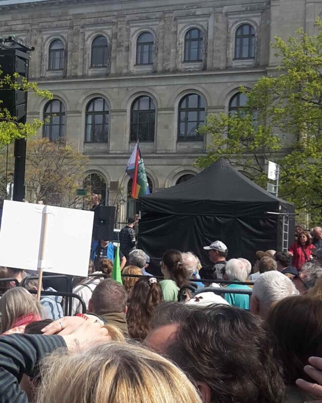 Demonstration für erneuerbare Energien am 18. April 2024 in Berlin